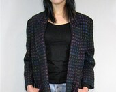 vintage MISSONI Donna RAINBOW color block BLAZER, large