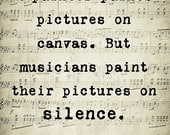 Music Quote Musical Notes Vintage Feel Leopold Stokowski Sepia Natural For the Musician , 8 x 10 Word Art Print