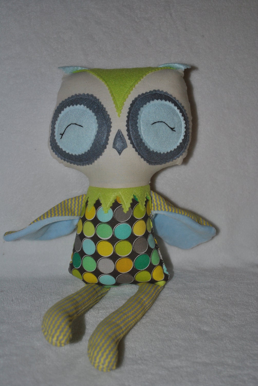 Plush Owl Doll, Handmade Boy or Girl Cloth Owl Doll toy, makes a great gift for any child