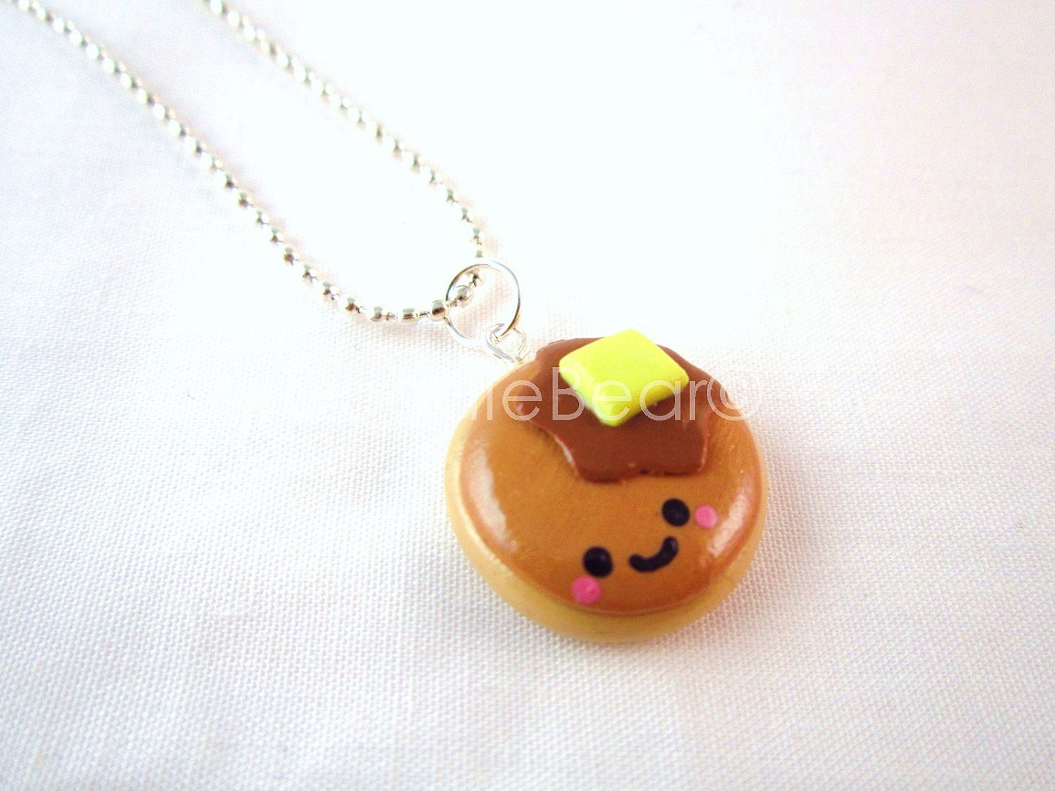 Kawaii Breakfast Pancake Polymer Clay Necklace Pendant
