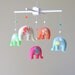 Baby Mobile - Crib Mobile - Elephant Mobile - Nursery Mobile - Elephant Baby Mobile
