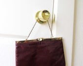 Burgundy & Gold Clutch