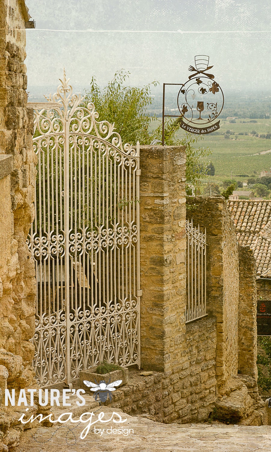 Gate to Provence, French Country Village, Travel Photography, gift under 50, photography wall art, home decor, 8x12 print - NatureImagesByDesign