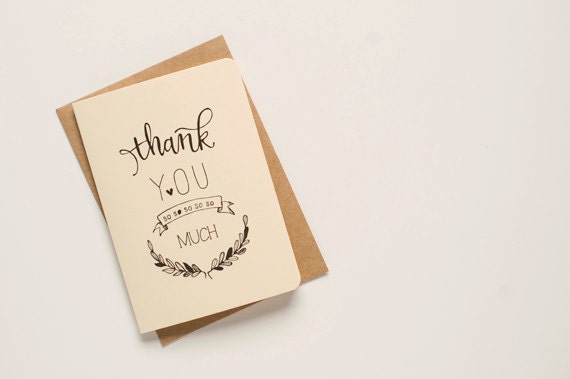 Thank You Greeting Card - Messy