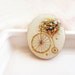 SALE - Bicycle flower pot brooch