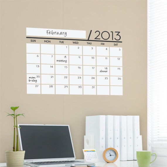 Dry Erase Wall Calendar - Dry Erase Decals - by Simple Shapes
