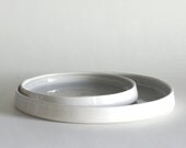 MTO nesting tray set or entree plates or platter set modern minimal porcelain pottery ceramic