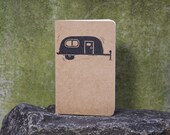 Cozy Camper, Moleskine, Travel journal. Small journal with inner pocket. Stationary. Notebook. Camping Journal