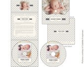 Luxe DVD Case and DVD label - Photo print release included- Baby dots- E603