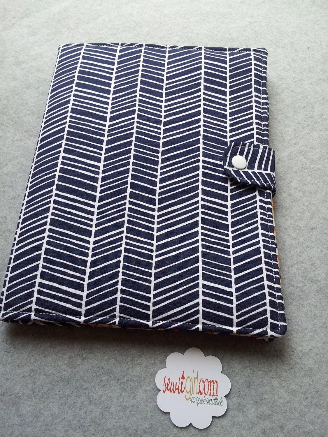 iPad cover, iPad2 Cover, or Ipad 3, Ipad case - Book style- Joel Dewberry, Modern Meadow, Herringbone in Lake- Made to order