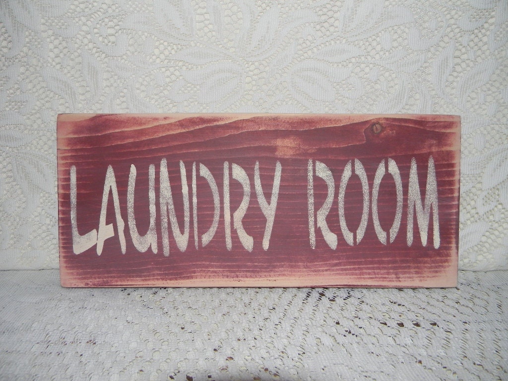 Laundry Room Sign Distressed Finish Wall Decor