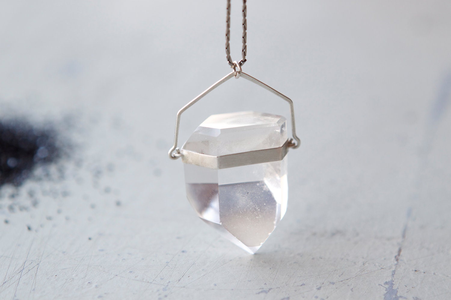 the Silver Fox Crystal Pendant