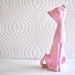 Leaning Cat Statue in soft pink