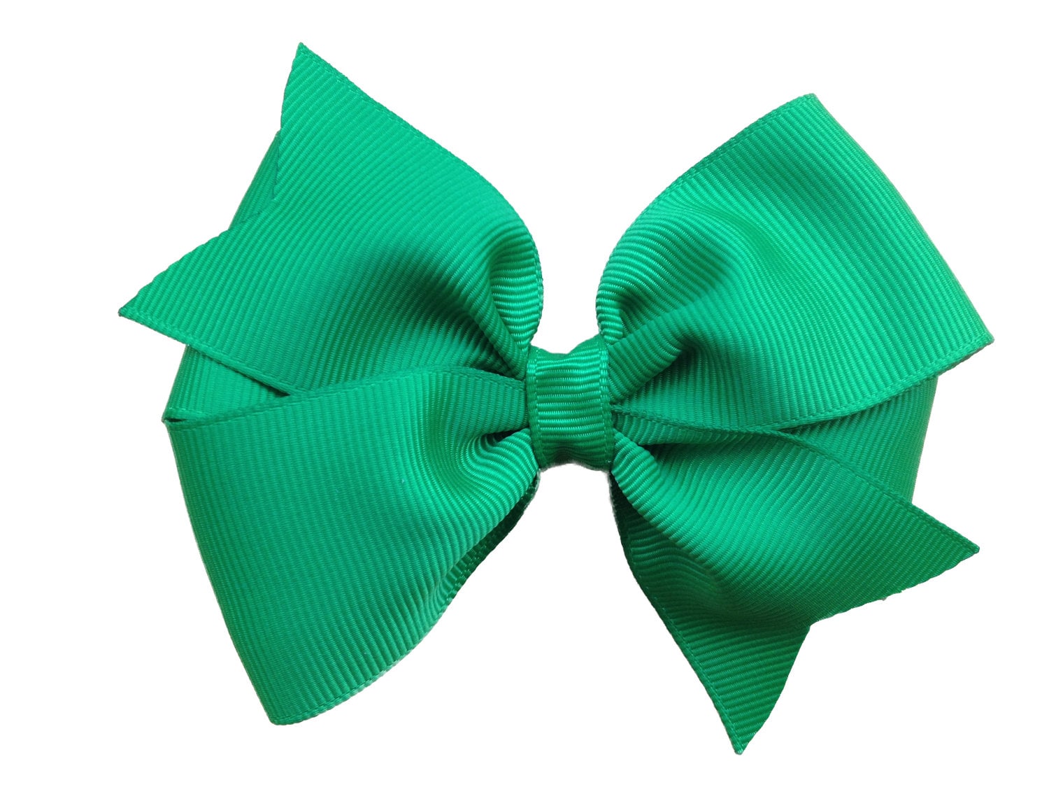4 inch green hair bow green bow by BrownEyedBowtique on Etsy