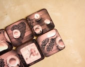 Photography Coasters, Coffee and Milk, Wood Cork Coaster Set of 6, Square Coasters Customize your own, Harvest autumn