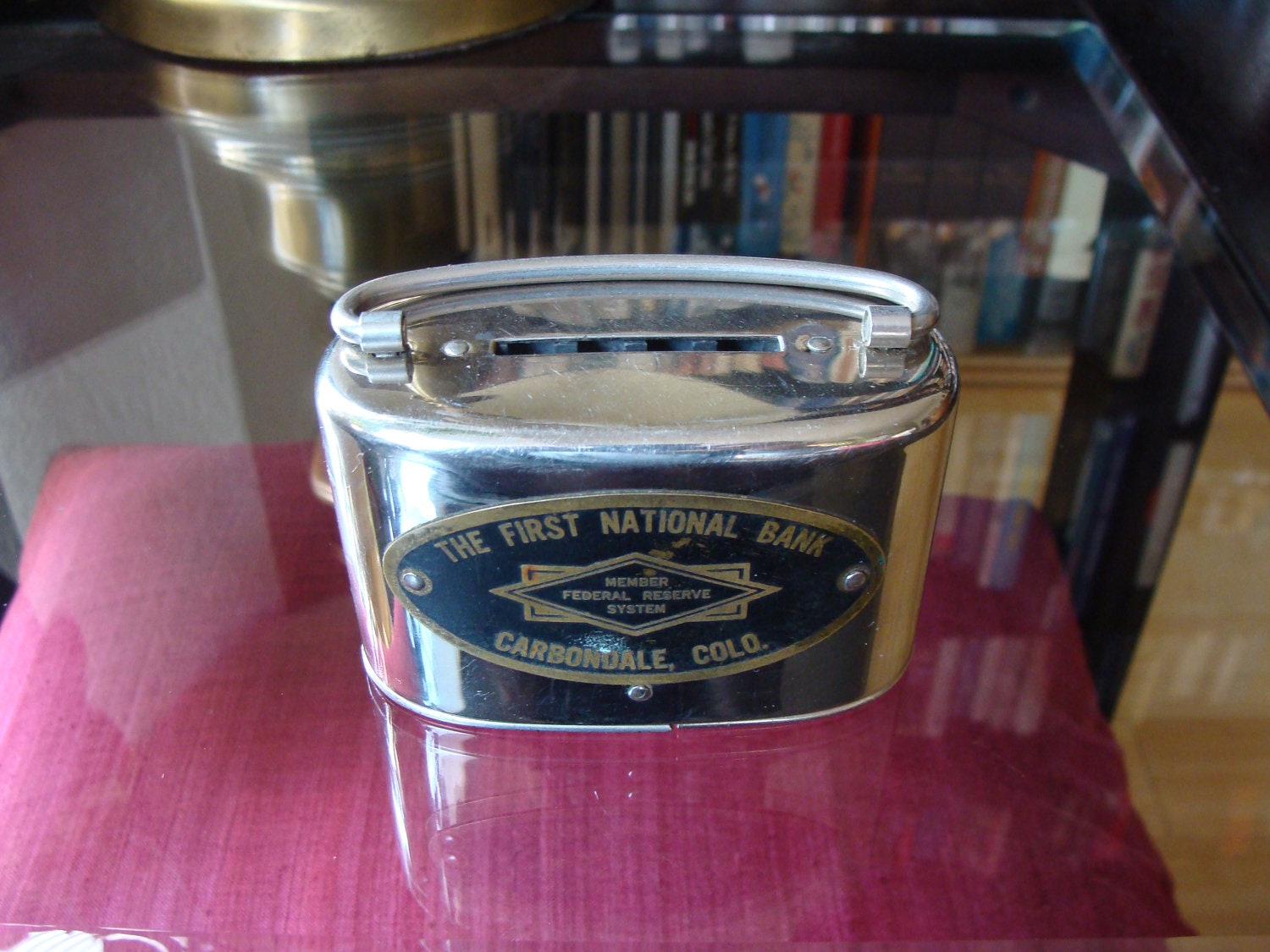 Vintage First National Bank Children's Coin Bank