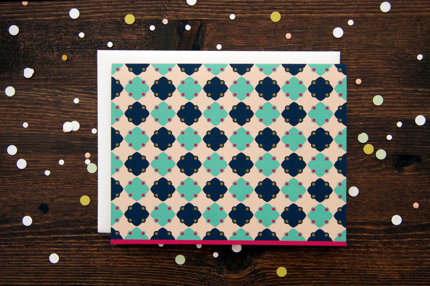 Playful Modern Diamond Blank A2 Party & Greeting Card