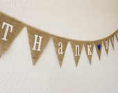 THANK YOU Burlap Bunting, Banner, Photo Prop, Wedding Decor