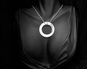 Strongest Steel Forged in Hottest Fires motivational hand stamped steel necklace