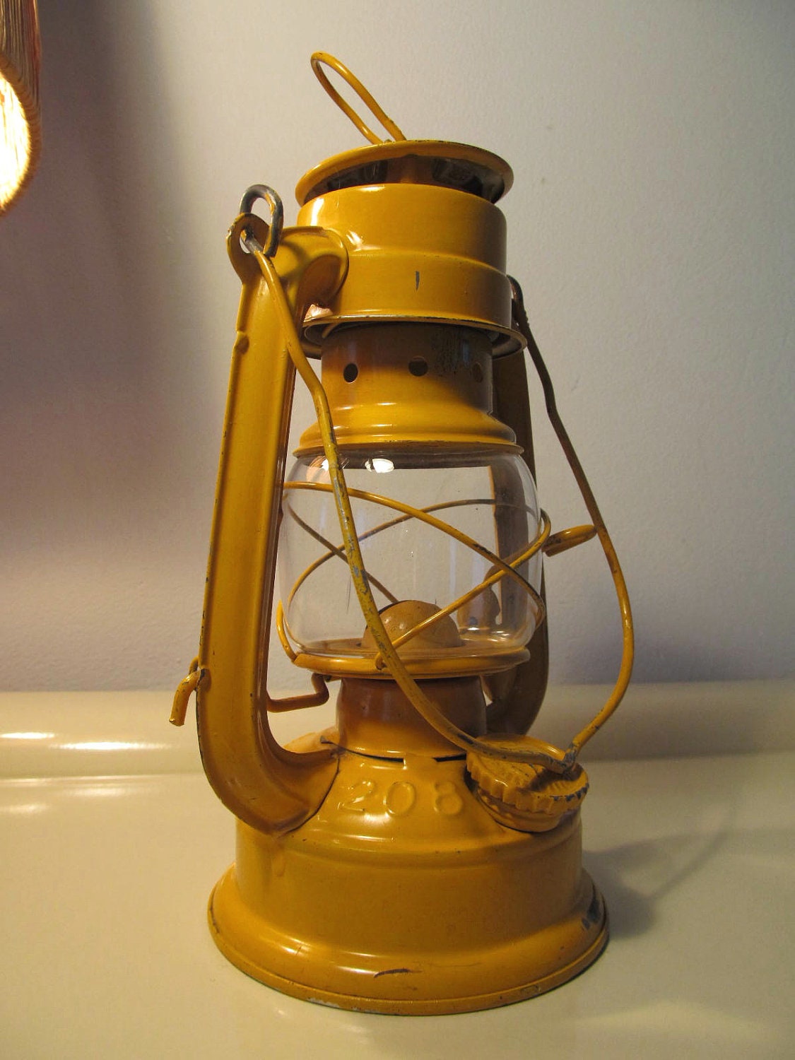 Vintage Lantern made by Ever Bright Brand  Yellow color