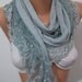 Elegant Scarf Lace and fabric Gray Scarf