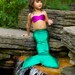 Little mermaid costume - Girls green mermaid Tail for Little Girls 5-7