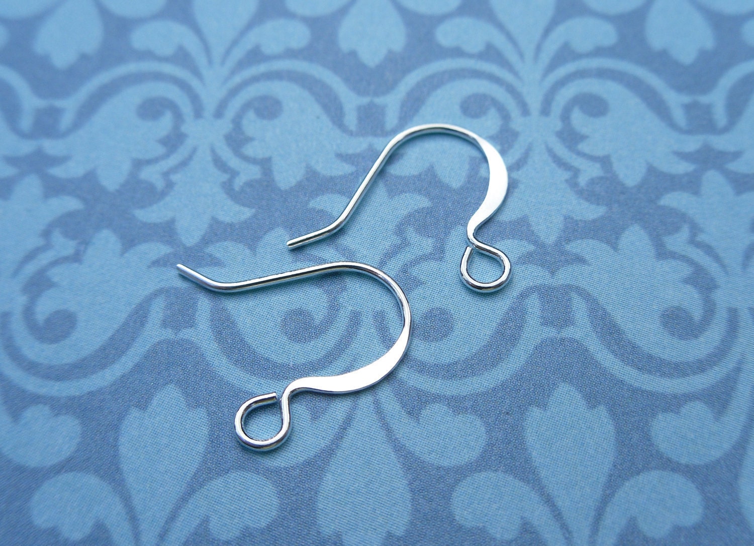 Silver Plated Earwires 16mm 21 Gauge - 100 (50 pairs)