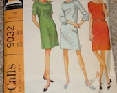 McCALLS 9032 Vintage Dress Pattern Size 14 1/2