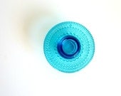 Mid Century Modern Candle Holder - Dewdrop, Kastehelmi - Blue - Hostess Gift - 1960's Home Decor,  Thanksgiving, Christmas, Under 25