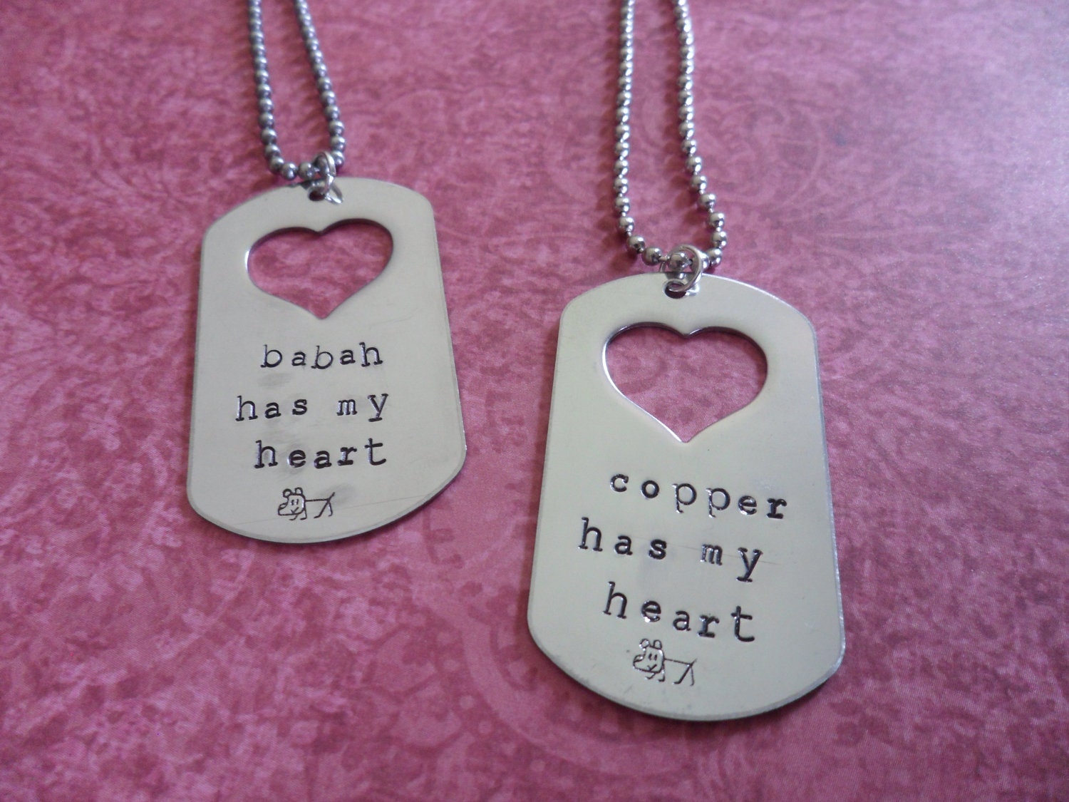 Custom "My Dog Has My Heart" Necklace