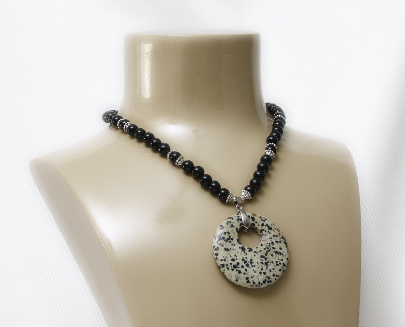 DALMATION JASPER & ONYX Necklace