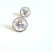 Real flower earrings, Real flower jewelry, Botanical earrings, pressed flowers resin jewelry, Nature Jewelry, Botanical resin(Forget me not)