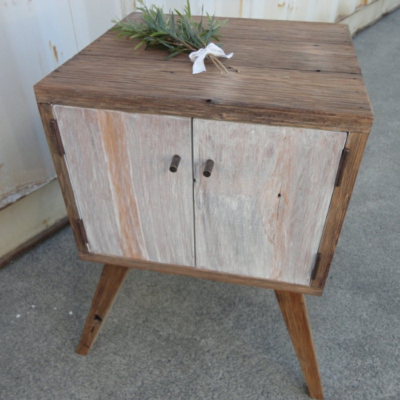 Eco-Friendly / Handmade / Hand Painted /  Recycled Repurposed Bedside / Lamp / Side Table Made From Recycled Old Queenslander Houses