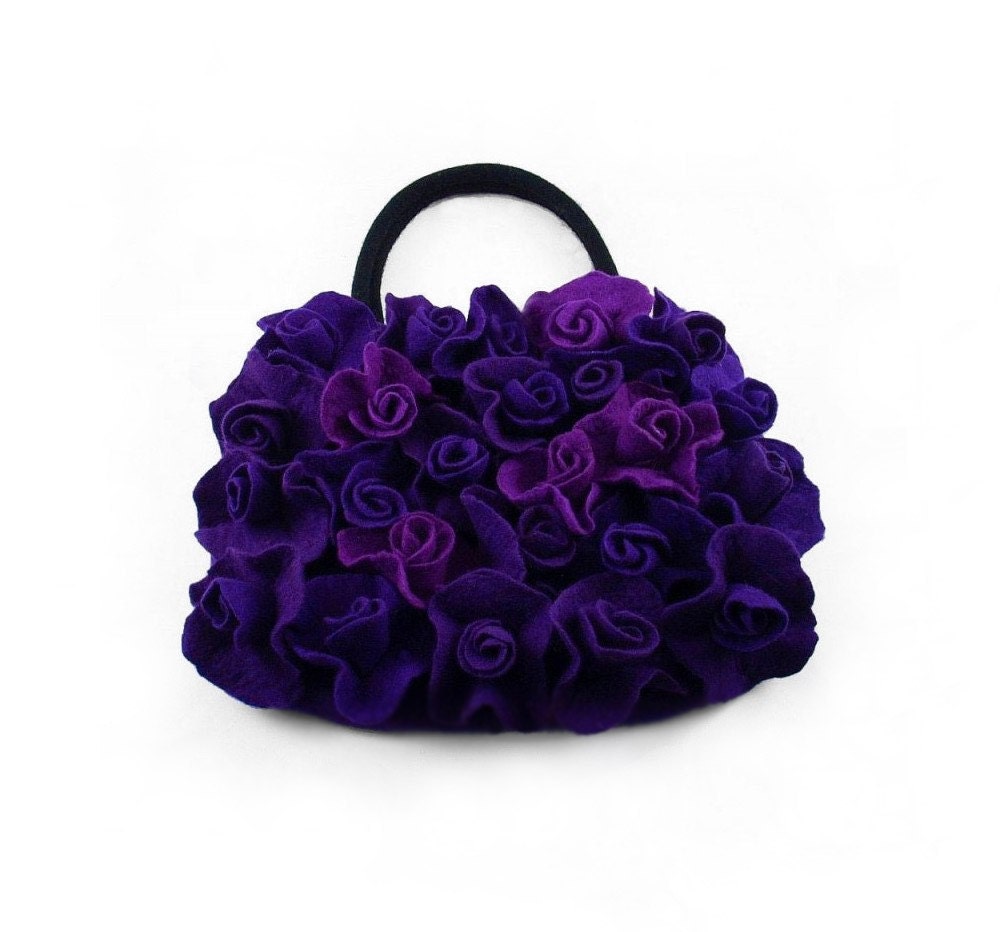 Felted Bag Purple Bag Roses Purse Rose Handbag Art Bag Nunofelt Nuno ... Felted Bag Purple Bag Roses Purse Rose Handbag Art Bag Nunofelt Nuno ...