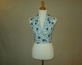 Vintage 1970s Holiday of California Collared Halter Top