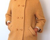 Vintage Coat - 1960s Yellow-Orange Double-breasted Coat