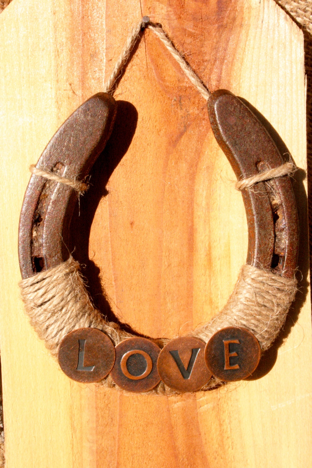 Recycled Horseshoe- Love