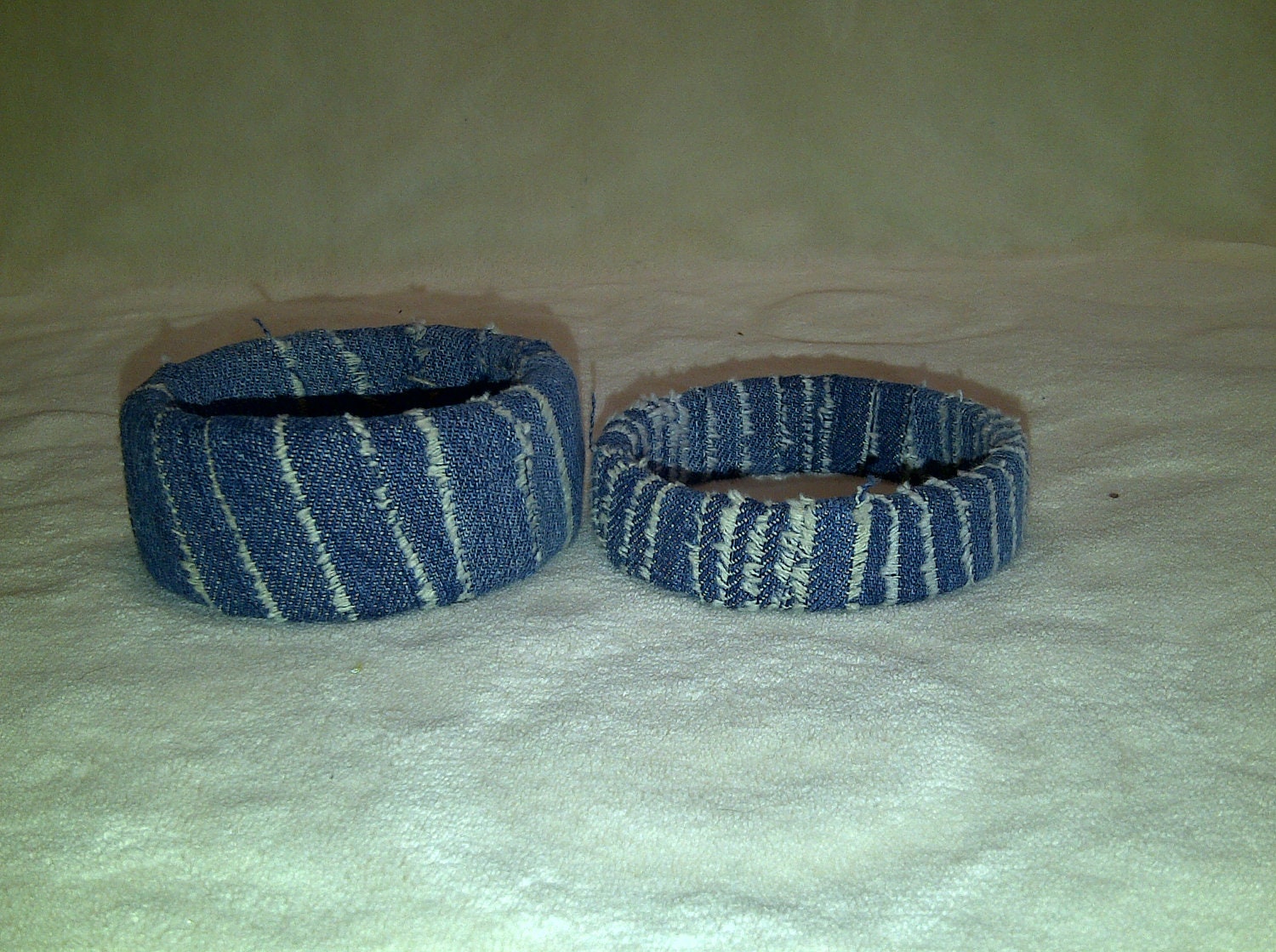 Upcycled Denim Bangle Bracelet