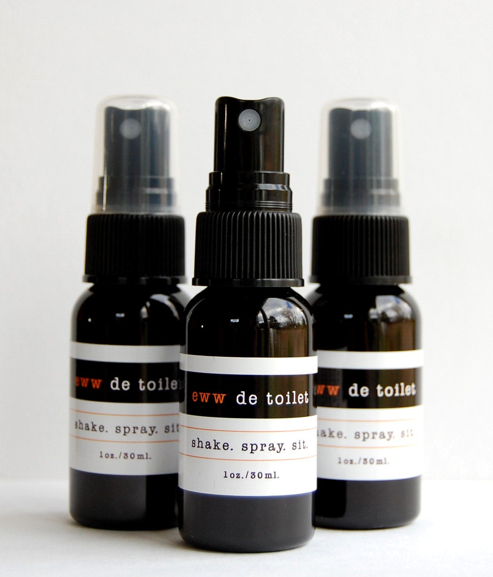 Gag gift bathroom toilet spray deodorizer -- eww de toilet