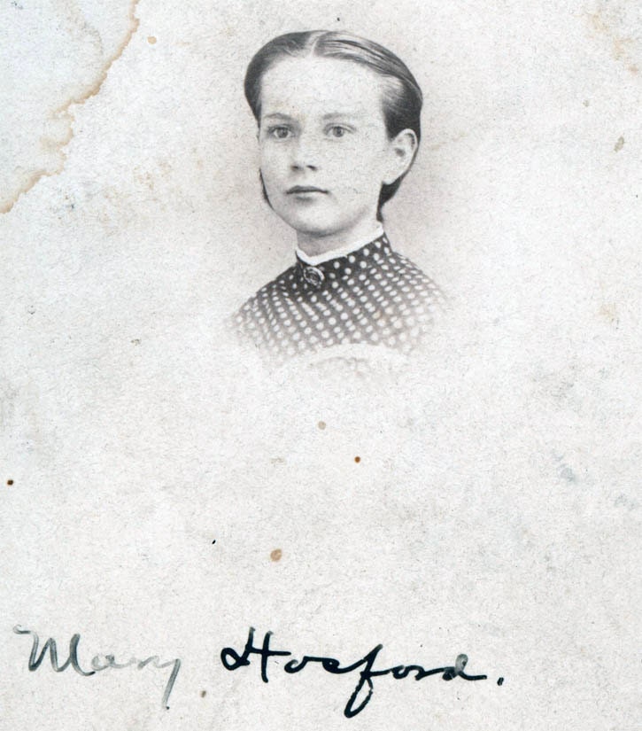 vintage photo CDV Mary Helena Hosford Noble daughter Founder Olivet College Michigan