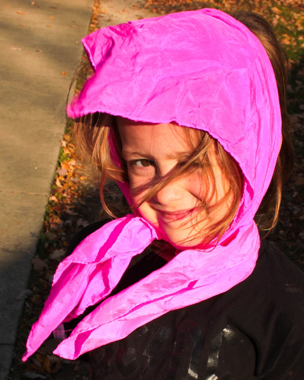 Pink Play Silk 30"x30" Hand Dyed