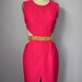 Hot Pink Cutout Waist Dress