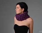 27% OFF - Woven Cowl in Aubergine