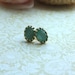 18K Gold Plated Brass Aqua Blue Lacy Gold Plated CrownPost Earrings.  Bridesmaid Gifts.  Maid of Honor.  Sis Wedding. Something Blue.