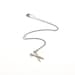 Scissors Necklace - Silver White Bronze Necklace