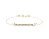 Beaded Bar Bracelet - Grey Crystal