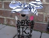Personalized acrylic tumblers with lid and straw-20 oz.