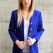 Royal Blue Blazer / Cobalt Blue Jacket / Oversized Blazer