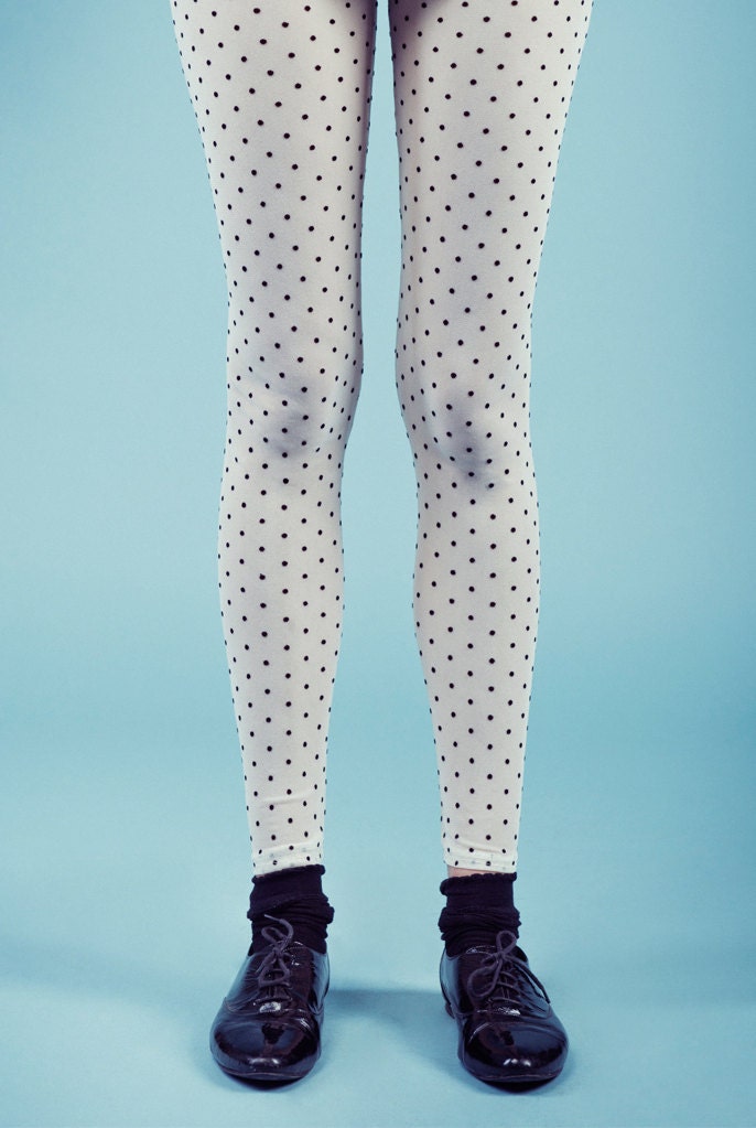 Leggings, Tights, Footless tights, Footless leggings, Polka dot leggings, Polka dot tights, Womens leggings, Womens tights, ON SALE