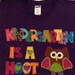 Kindergarten is a Hoot Colorful Fabric Appliqued Shirt